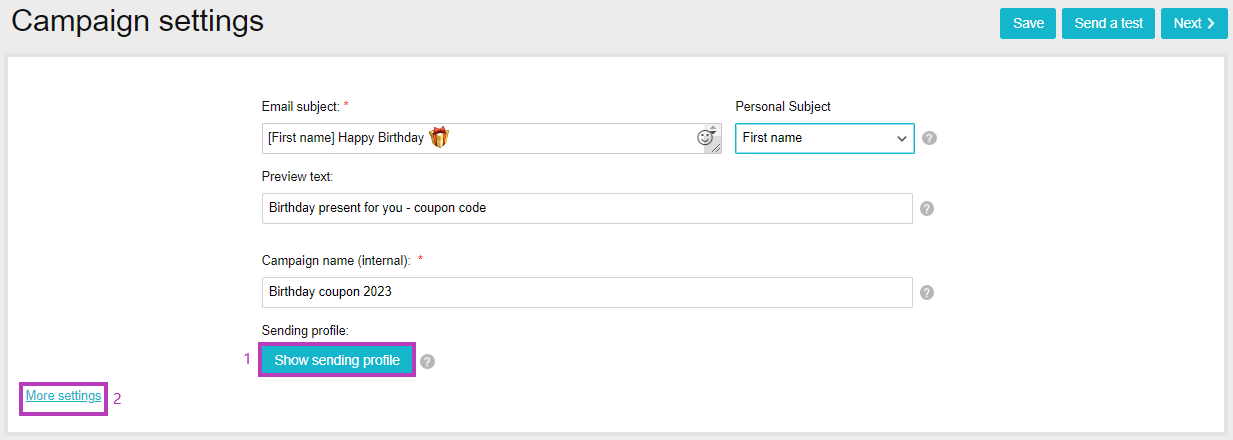 Custom Offsets Email Personalization - in the email header, body and