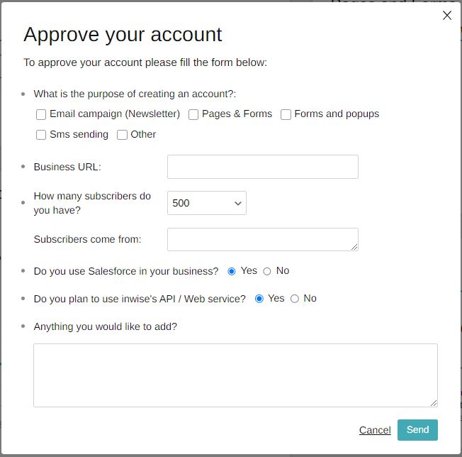 Form - account approval