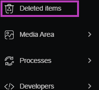 Deleted items