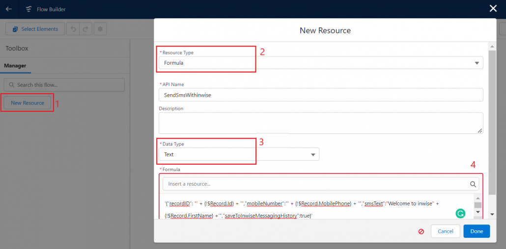 Flow builder - new resource - 1