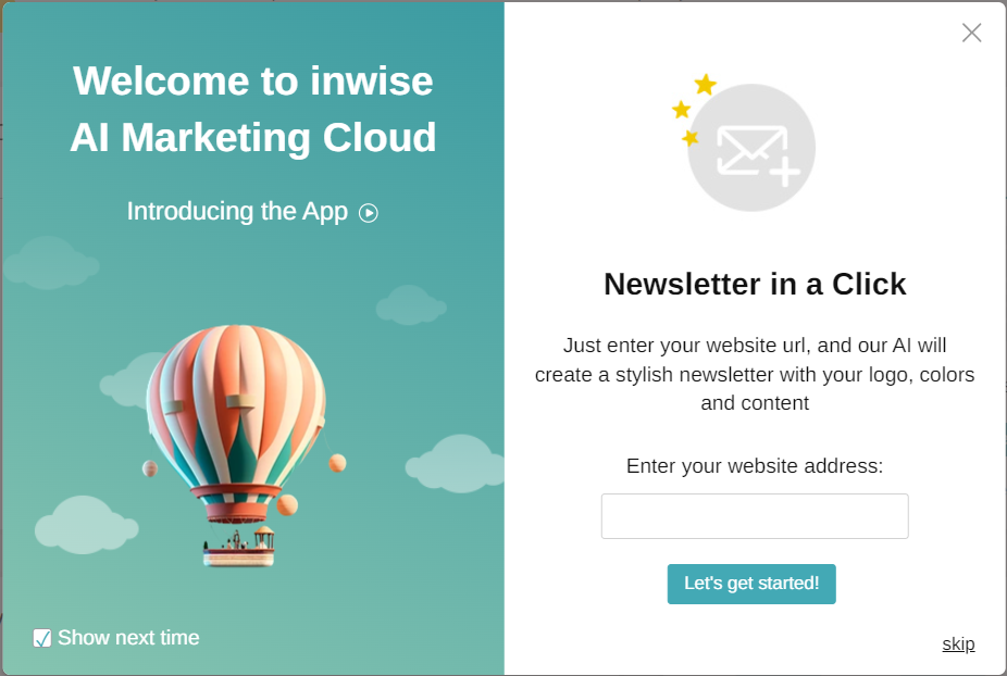 Newsletter in a click